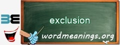 WordMeaning blackboard for exclusion